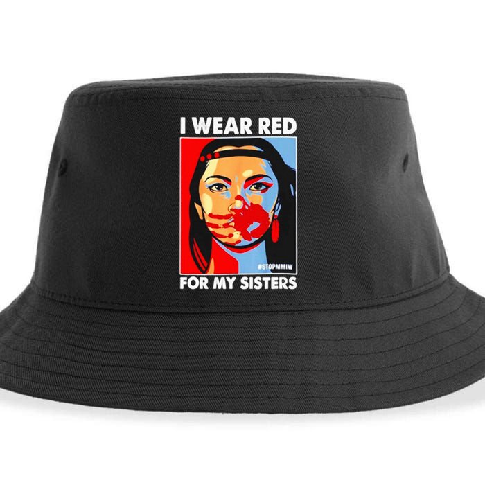 I Wear Red For MySister Native American Stop Sustainable Bucket Hat