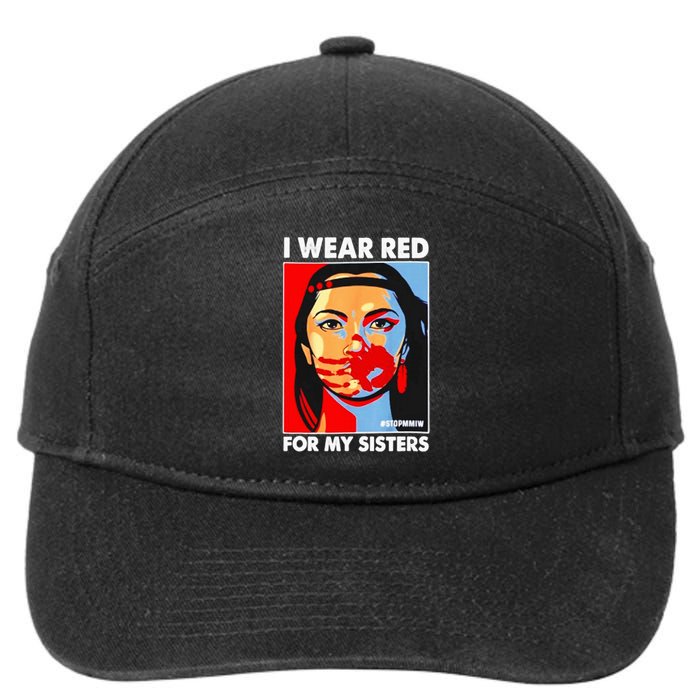 I Wear Red For MySister Native American Stop 7-Panel Snapback Hat