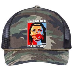 I Wear Red For MySister Native American Stop Retro Rope Trucker Hat Cap