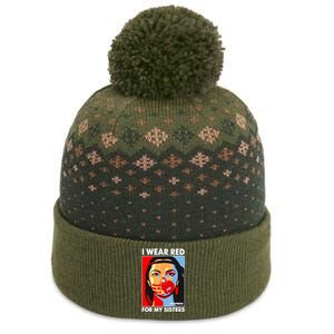 I Wear Red For MySister Native American Stop The Baniff Cuffed Pom Beanie