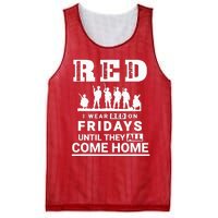 I Wear Red On Fridays Until They All Come Home Mesh Reversible Basketball Jersey Tank