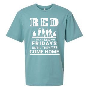 I Wear Red On Fridays Until They All Come Home Sueded Cloud Jersey T-Shirt