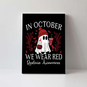 I Wear Red Dyslexia Awareness Month Dyslexia Canvas