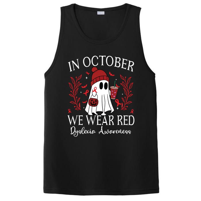 I Wear Red Dyslexia Awareness Month Dyslexia PosiCharge Competitor Tank