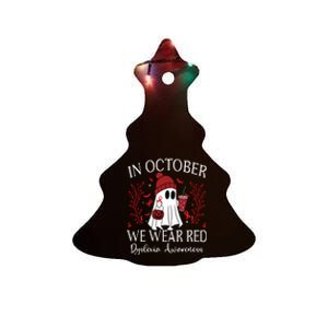 I Wear Red Dyslexia Awareness Month Dyslexia Ceramic Tree Ornament