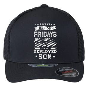 I wear red on fridays for my deployed son soldier mom Flexfit Unipanel Trucker Cap