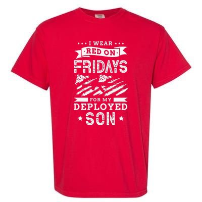 I wear red on fridays for my deployed son soldier mom Garment-Dyed Heavyweight T-Shirt