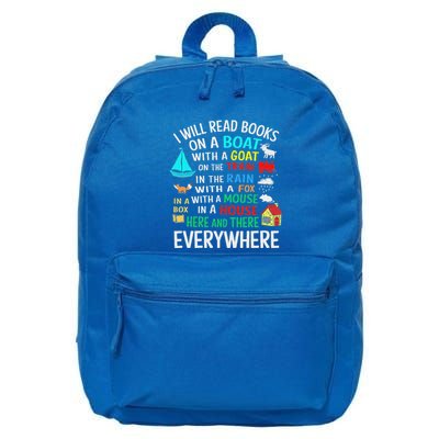 I Will Read Books On A Boat & Everywhere Reading 16 in Basic Backpack