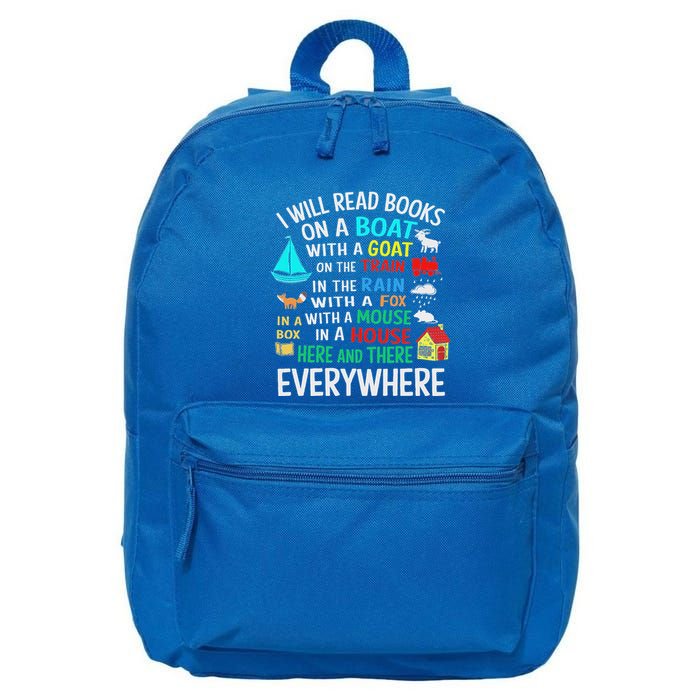 I Will Read Books On A Boat & Everywhere Reading 16 in Basic Backpack