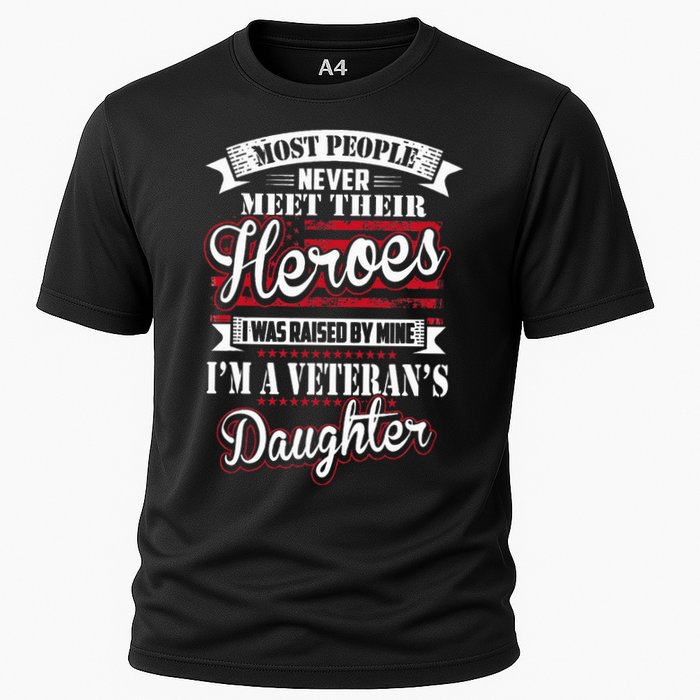 I Was Raised By My Hero Proud Veterans Daughter Cooling Performance Crew T-Shirt
