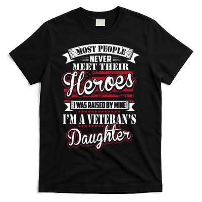 I Was Raised By My Hero Proud Veterans Daughter T-Shirt