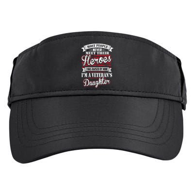 I Was Raised By My Hero Proud Veterans Daughter Adult Drive Performance Visor