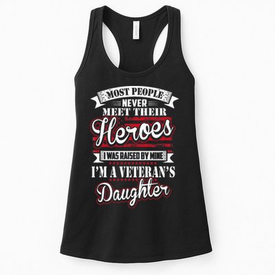 I Was Raised By My Hero Proud Veterans Daughter Womens Tank Top