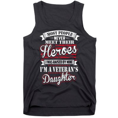 I Was Raised By My Hero Proud Veterans Daughter Tank Top
