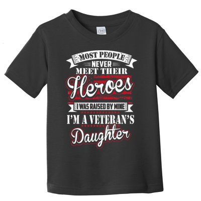 I Was Raised By My Hero Proud Veterans Daughter Toddler T-Shirt