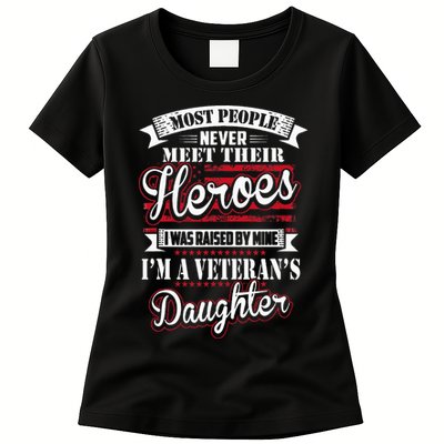 I Was Raised By My Hero Proud Veterans Daughter Womens T-Shirt