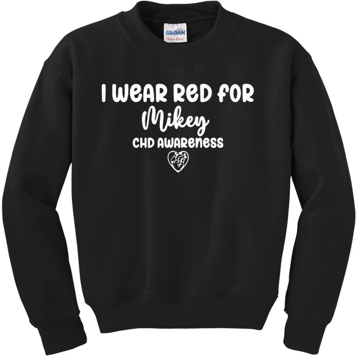 I Wear Red For Chd Awareness I Wear Red Kids Sweatshirt