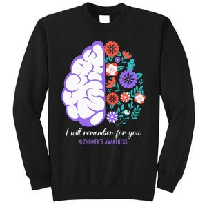 I Will Remember For You Alzheimers Awareness Brain Disorder Sweatshirt