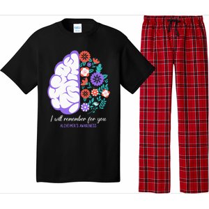 I Will Remember For You Alzheimers Awareness Brain Disorder Pajama Set