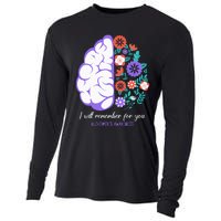 I Will Remember For You Alzheimers Awareness Brain Disorder Cooling Performance Long Sleeve Crew