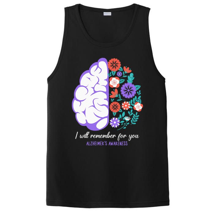 I Will Remember For You Alzheimers Awareness Brain Disorder PosiCharge Competitor Tank