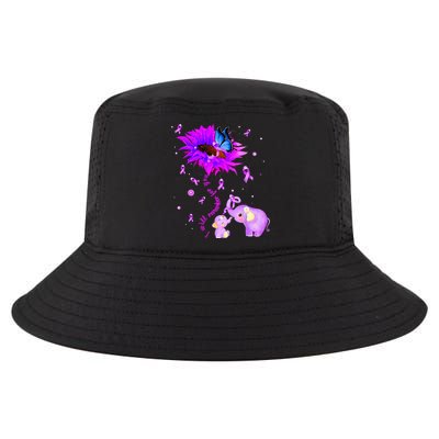 I Will Remember For You Elephant Flower Alzheimers Awareness Cool Comfort Performance Bucket Hat