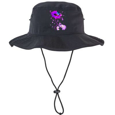 I Will Remember For You Elephant Flower Alzheimers Awareness Legacy Cool Fit Booney Bucket Hat