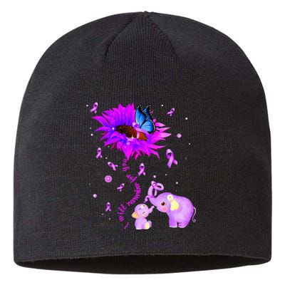 I Will Remember For You Elephant Flower Alzheimers Awareness Sustainable Beanie