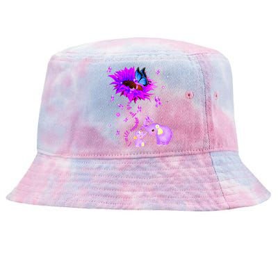 I Will Remember For You Elephant Flower Alzheimers Awareness Tie-Dyed Bucket Hat