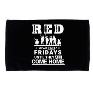 I wear Red On Fridays Until They All Come Home Microfiber Hand Towel