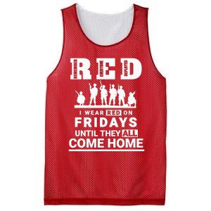 I wear Red On Fridays Until They All Come Home Mesh Reversible Basketball Jersey Tank