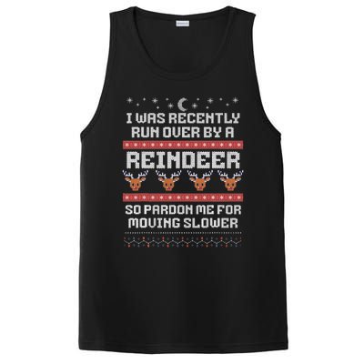 I Was Recently Run Over By A Reindeer Merry Christmas Xmas PosiCharge Competitor Tank