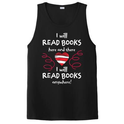 I Will Read Books Here And There I Will Read Books Anywhere PosiCharge Competitor Tank