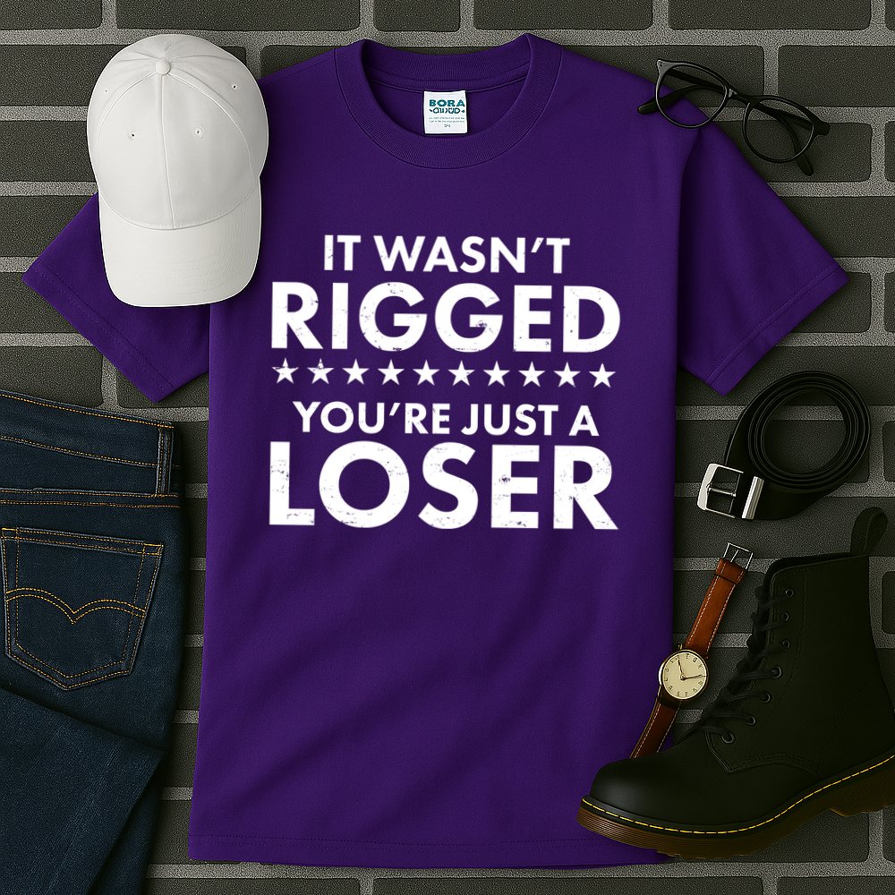 It Wasn't Rigged You're Just A Loser Tall T-Shirt