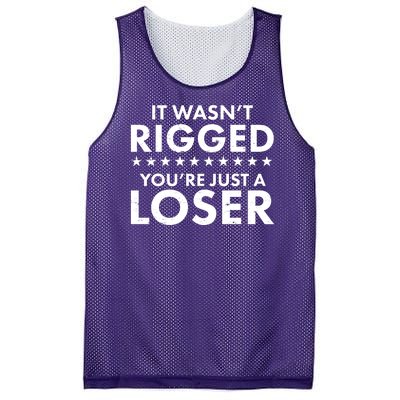 It Wasn't Rigged You're Just A Loser Mesh Reversible Basketball Jersey Tank