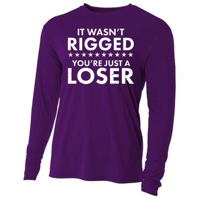 It Wasn't Rigged You're Just A Loser Cooling Performance Long Sleeve Crew