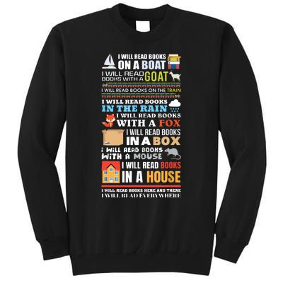 I Will Read Books On A Boat Reading ,Gift For Readers Tall Sweatshirt