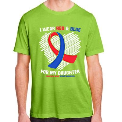 I Wear Red And Blue For My Daughter Chd Awareness Gift Adult ChromaSoft Performance T-Shirt