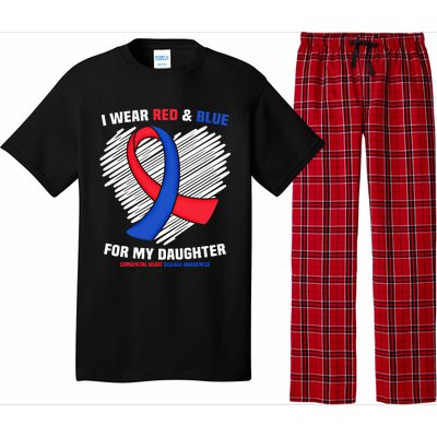 I Wear Red And Blue For My Daughter Chd Awareness Gift Pajama Set