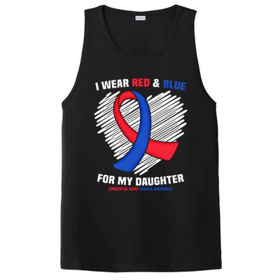 I Wear Red And Blue For My Daughter Chd Awareness Gift PosiCharge Competitor Tank