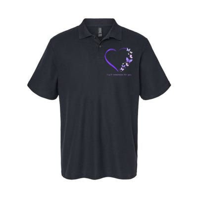 I Will Remember For You Butterfly Alzheimers Awareness Softstyle Adult Sport Polo