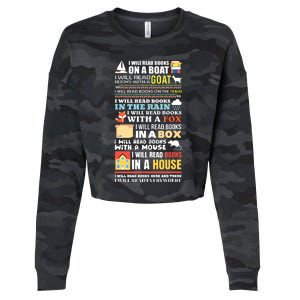 I Will Read Books On A Boat Reading Gift For Readers Cropped Pullover Crew