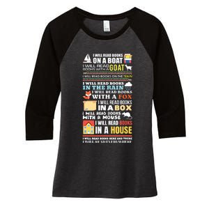 I Will Read Books On A Boat Reading Gift For Readers Women's Tri-Blend 3/4-Sleeve Raglan Shirt