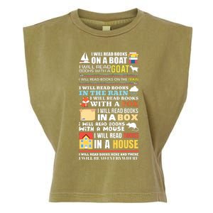 I Will Read Books On A Boat Reading Gift For Readers Garment-Dyed Women's Muscle Tee