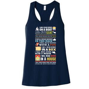 I Will Read Books On A Boat Reading Gift For Readers Women's Racerback Tank