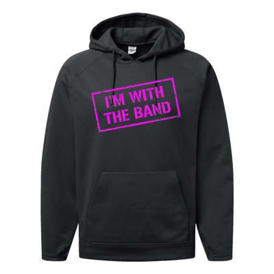 IM With Rock Concert Music Band Design Performance Fleece Hoodie