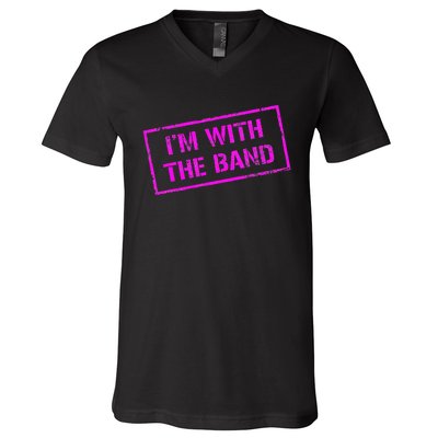 IM With Rock Concert Music Band Design V-Neck T-Shirt