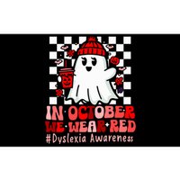 I Wear Red Dyslexia Awareness Month Ghost Halloween Bumper Sticker