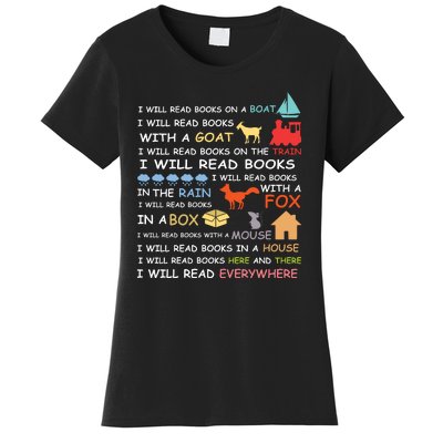 I Will Read Books Everywhere Reading Gifts For Book Lovers Women's T-Shirt