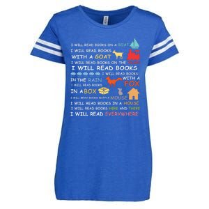 I Will Read Books Everywhere Reading Gifts For Book Lovers Enza Ladies Jersey Football T-Shirt